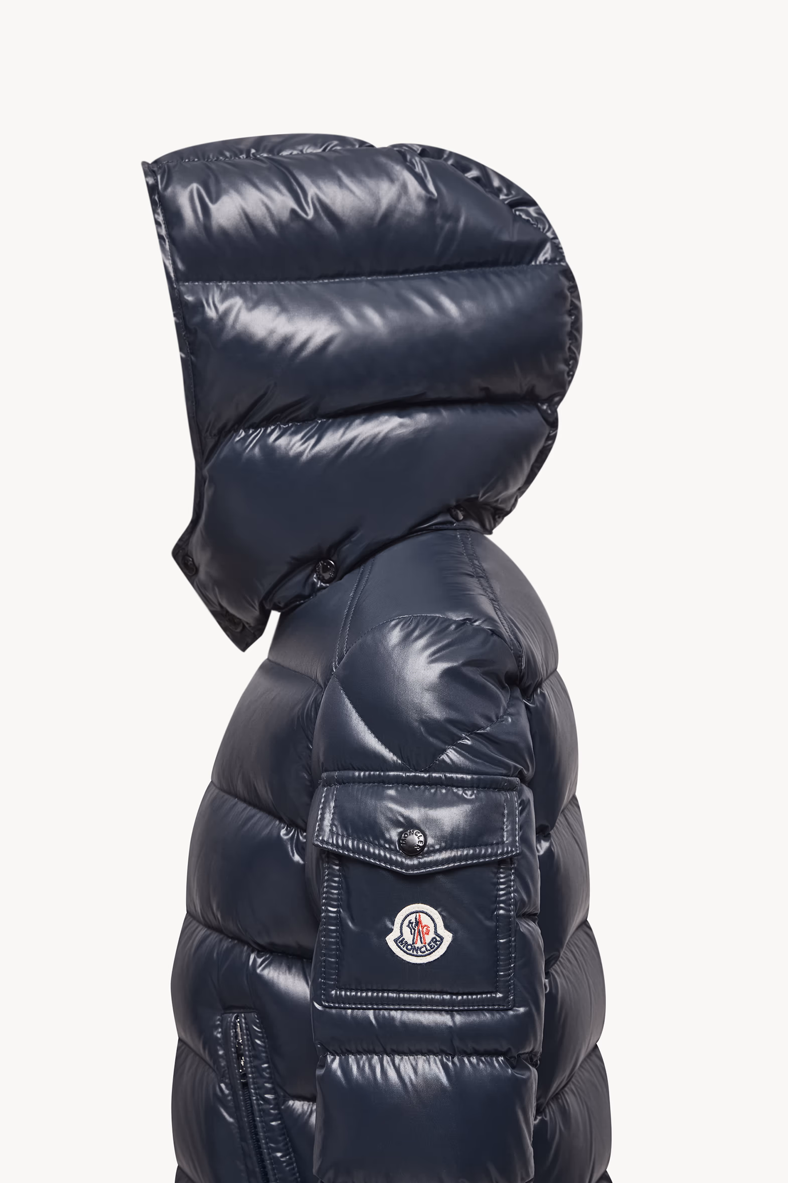 New Moncler Maya Hooded Down Jacket Boy Navy Blue Moncler 2